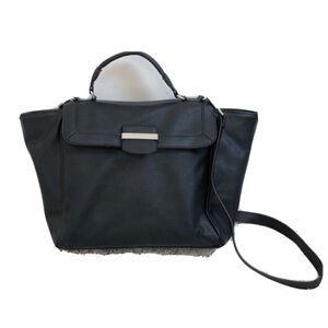 🆕 Mossimo large pebbled solid black soft faux leather …